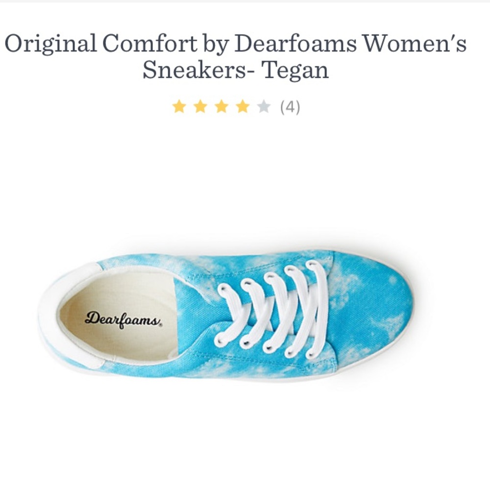 NWT Dearfoams || Blue Tie Dye Sneakers || Size 8.5 - Picture 5 of 9